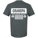 Best Gift For Grandpa - The Man The Myth The Legend Jeep T-Shirt [Back]