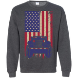 IG Jeep Under U.S Flag Sweatshirt 8 oz - Special Collecion | On sales | Various Colors [Front]