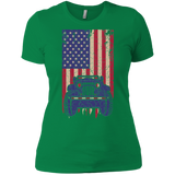 Jeep Under U.S Flag T-Shirt For Women - Special Collecion | On sales | Various Colors [Front]