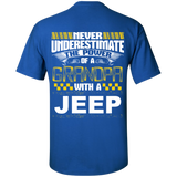 Best Gift For Grandpa - Never Underestimate The Power Of A Grandpa With A Jeep [Back]