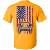 B/ Jeep Under U.S Flag T-Shirt For Men - Special Collecion | On sales | Various Colors [Back]