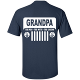 Best Gift For Grandpa - The Man The Myth The Legend Jeep T-Shirt [Back]