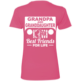 Best Gift For Grandpa And Granddaughter - Best Friends For Life Jeep T-Shirt For Women [Back]