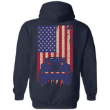 IG Jeep Under U.S Flag Hoodie 8 oz - Special Collecion | On sales | Various Colors [Back]