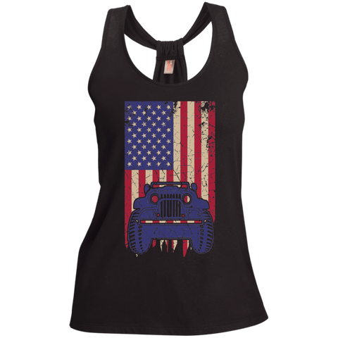 IG Jeep Under U.S Flag Shirt For Women - Special Collecion | On sales | Various Colors [Front]