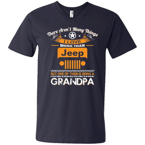 Best Gift For Grandpa - Being A Jeep Grandpa V-neck [Front] | Various Colors