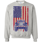 IG Jeep Under U.S Flag Sweatshirt 8 oz - Special Collecion | On sales | Various Colors [Front]