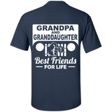 Best Gift For Grandpa And Granddaughter - Best Friends For Life Jeep T-Shirt [Back]