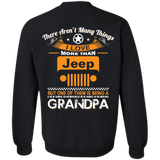 Best Gift For Grandpa - Being A Jeep Grandpa Sweatshirt 8 oz [Back] | Various Colors