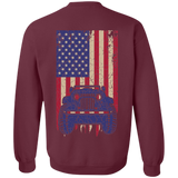 IG Jeep Under U.S Flag Sweatshirt 8 oz - Special Collecion | On sales | Various Colors [Back]