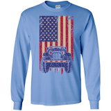 IG Jeep Under U.S Flag LS T-Shirt For Men - Special Collecion | On sales | Various Colors [Front]