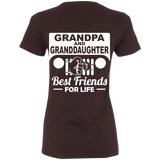 Best Gift For Grandpa And Granddaughter - Best Friends For Life Jeep T-Shirt For Women [Back]