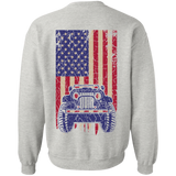 IG Jeep Under U.S Flag Sweatshirt 8 oz - Special Collecion | On sales | Various Colors [Back]