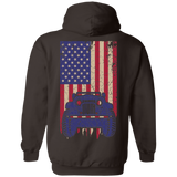 IG Jeep Under U.S Flag Hoodie 8 oz - Special Collecion | On sales | Various Colors [Back]