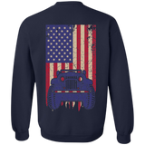 IG Jeep Under U.S Flag Sweatshirt 8 oz - Special Collecion | On sales | Various Colors [Back]