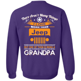 Best Gift For Grandpa - Being A Jeep Grandpa Sweatshirt 8 oz [Back] | Various Colors