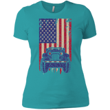 IG Jeep Under U.S Flag T-Shirt For Women - Special Collecion | On sales | Various Colors [Front]