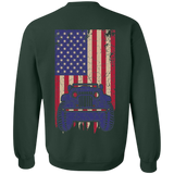 IG Jeep Under U.S Flag Sweatshirt 8 oz - Special Collecion | On sales | Various Colors [Back]