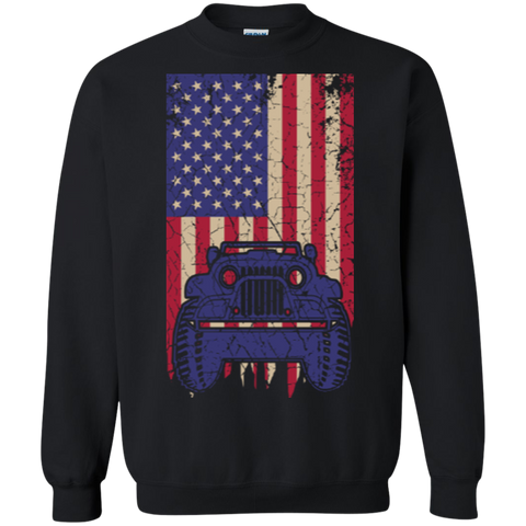 IG Jeep Under U.S Flag Sweatshirt 8 oz - Special Collecion | On sales | Various Colors [Front]