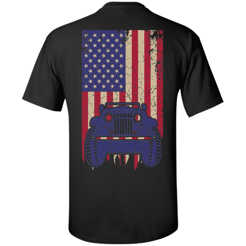 B/ Jeep Under U.S Flag T-Shirt For Men - Special Collecion | On sales | Various Colors [Back]