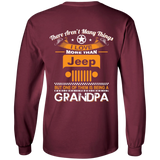 BEST GIFT FOR GRANDPA - BEING A JEEP GRANDPA LS T-SHIRT [BACK] | VARIOUS COLORS