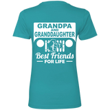 Best Gift For Grandpa And Granddaughter - Best Friends For Life Jeep T-Shirt For Women [Back]