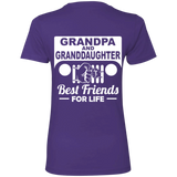 Best Gift For Grandpa And Granddaughter - Best Friends For Life Jeep T-Shirt For Women [Back]