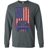 Jeep Under U.S Flag LS T-Shirt For Men - Special Collecion | On sales | Various Colors [Front]