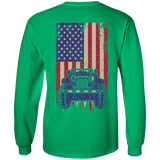 Jeep Under U.S Flag LS T-Shirt For Men - Special Collecion | On sales | Various Colors [Back]