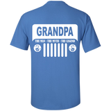 Best Gift For Grandpa - The Man The Myth The Legend Jeep T-Shirt [Back]