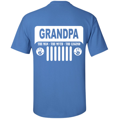 Best Gift For Grandpa - The Man The Myth The Legend Jeep T-Shirt [Back]