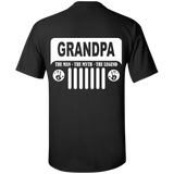 Best Gift For Grandpa - The Man The Myth The Legend Jeep T-Shirt [Back]