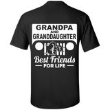 Best Gift For Grandpa And Granddaughter - Best Friends For Life Jeep T-Shirt [Back]