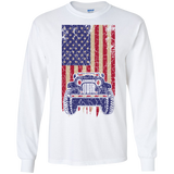 IG Jeep Under U.S Flag LS T-Shirt For Men - Special Collecion | On sales | Various Colors [Front]