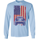 IG Jeep Under U.S Flag LS T-Shirt For Men - Special Collecion | On sales | Various Colors [Front]