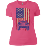 Jeep Under U.S Flag T-Shirt For Women - Special Collecion | On sales | Various Colors [Front]