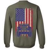 IG Jeep Under U.S Flag Sweatshirt 8 oz - Special Collecion | On sales | Various Colors [Back]