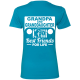 Best Gift For Grandpa And Granddaughter - Best Friends For Life Jeep T-Shirt For Women [Back]