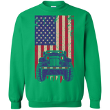 IG Jeep Under U.S Flag Sweatshirt 8 oz - Special Collecion | On sales | Various Colors [Front]