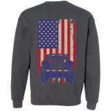 Jeep Under U.S Flag Sweatshirt 8 oz - Special Collecion | On sales | Various Colors [Back]