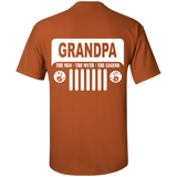 Best Gift For Grandpa - The Man The Myth The Legend Jeep T-Shirt [Back]