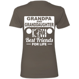 Best Gift For Grandpa And Granddaughter - Best Friends For Life Jeep T-Shirt For Women [Back]