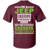 Best Gift For Grandpa - Grandpa Much Cooler Jeep T-Shirt [Back]