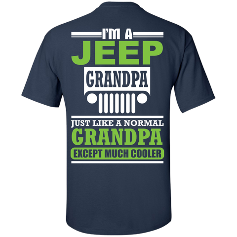 Best Gift For Grandpa - Grandpa Much Cooler Jeep T-Shirt [Back]