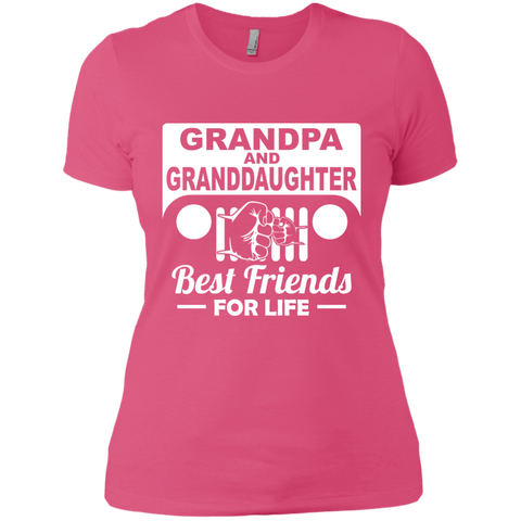 Best Gift For Grandpa And Granddaughter - Best Friends For Life Jeep T-Shirt For Women [Front]