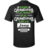 Best Gift For Grandpa - Some Grandpas Play Bingo Real Grandpas Drive Jeep [Back]