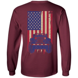 IG Jeep Under U.S Flag LS T-Shirt For Men - Special Collecion | On sales | Various Colors [Back]