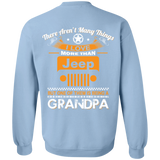 Best Gift For Grandpa - Being A Jeep Grandpa Sweatshirt 8 oz [Back] | Various Colors