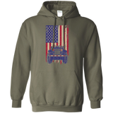 IG Jeep Under U.S Flag Hoodie 8 oz - Special Collecion | On sales | Various Colors [Front]