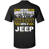 Best Gift For Grandpa - Never Underestimate The Power Of A Grandpa With A Jeep [Back]